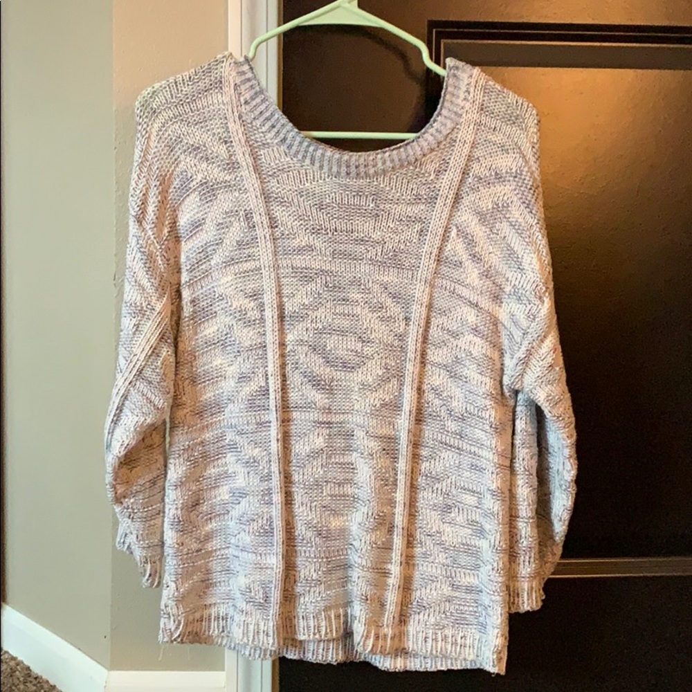 Cute blue and white sweater!!